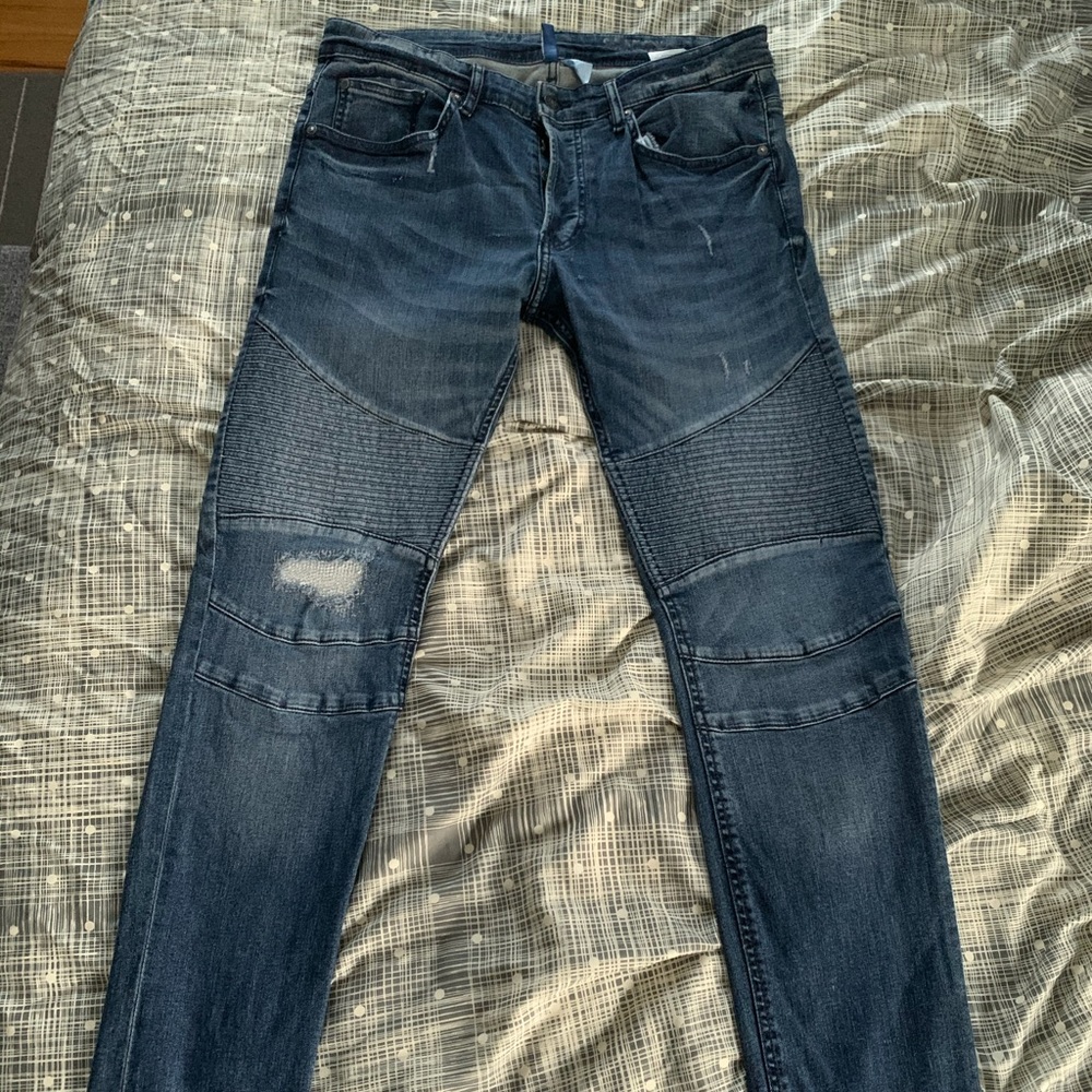 H&M biker skinny jeans